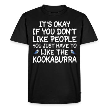 Kookaburra Bird Lovers Citation Kookaburra -Fan - T-shirt Premium bio Homme - noir - Devant - Nico (187cm)