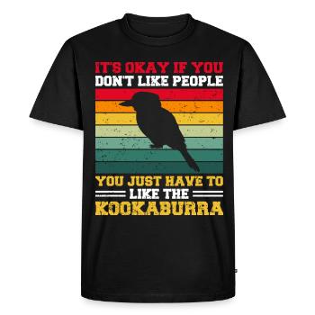 Kookaburra Bird Lovers Citation Kookaburra -Fan - T-shirt Premium bio Homme - noir - Devant - Nico (187cm)