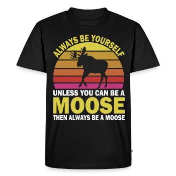 Drôles de vêtements de cerf wapiti - T-shirt Premium bio Homme - noir - Devant - Nico (187cm)