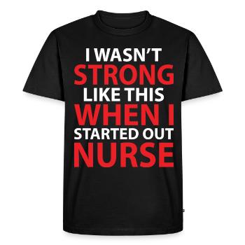Infirmière Outfit Infirmière - T-shirt Premium bio Homme - noir - Devant - Nico (187cm)