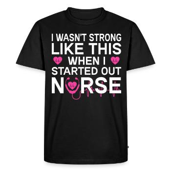 Infirmière Outfit Infirmière - T-shirt Premium bio Homme - noir - Devant - Nico (187cm)