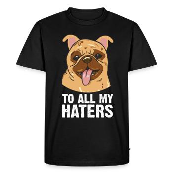 Pit Bull Bulldog Terrier Chien Amoureux des Chiens - T-shirt Premium bio Homme - noir - Devant - Nico (187cm)