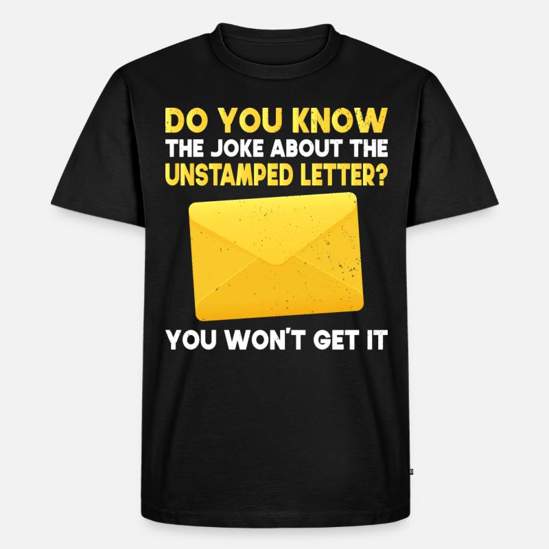 Postbote Postdienstleister Briefträger - Männer Premium Bio T-Shirt - Schwarz