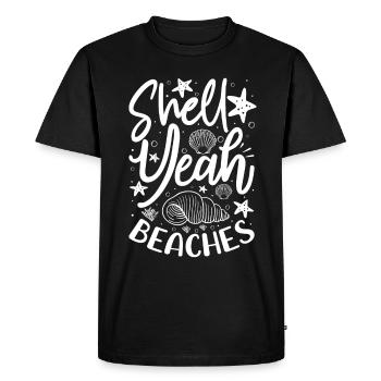 Shell Sea Turtle Lovers Beaches - Men's Premium Organic T-Shirt - black - Front - Nico (187cm)