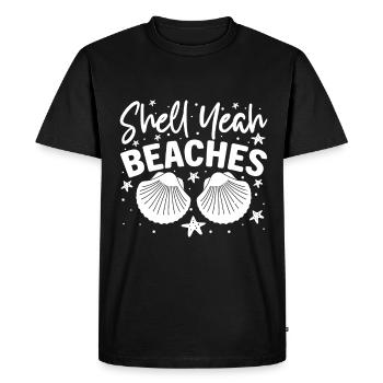 Shell Sea Turtle Lovers Beaches - Men's Premium Organic T-Shirt - black - Front - Nico (187cm)