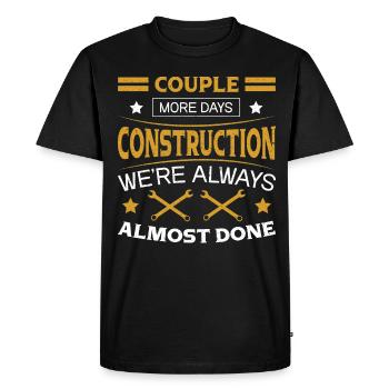 Building Design For Men Daddy Construction Worker - Men's Premium Organic T-Shirt - black - Front - Nico (187cm)