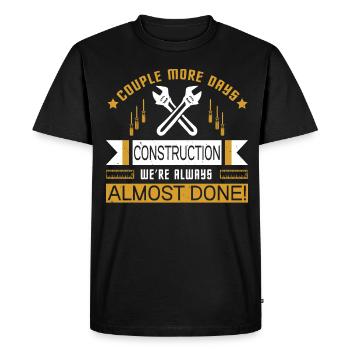 Building Design For Men Daddy Construction Worker - Men's Premium Organic T-Shirt - black - Front - Nico (187cm)