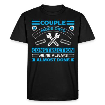 Conception de bâtiment pour hommes Papa Ouvrier de la construction - T-shirt Premium bio Homme - noir - Devant - Nico (187cm)