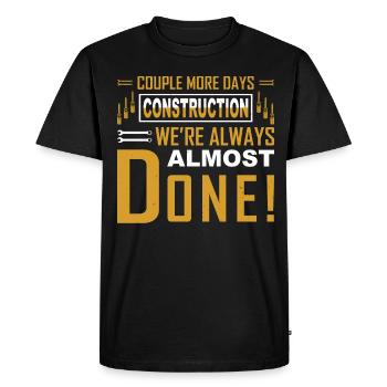 Building Design For Men Daddy Construction Worker - Men's Premium Organic T-Shirt - black - Front - Nico (187cm)
