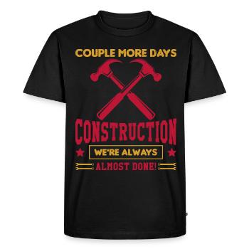 Building Design For Men Daddy Construction Worker - Men's Premium Organic T-Shirt - black - Front - Nico (187cm)