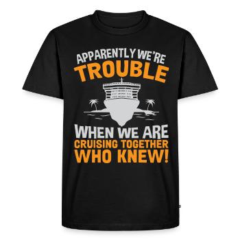 Vous n’avez pas à être fou d’un bateau de croisière - T-shirt Premium bio Homme - noir - Devant - Nico (187cm)