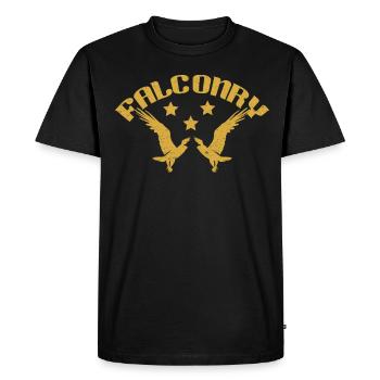 Falconer Falconry Falcon Ornithology Falcon - Men's Premium Organic T-Shirt - black - Front - Nico (187cm)