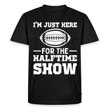 Football Je ne suis là que pour le spectacle de la mi-temps - T-shirt Premium bio Homme - noir - Devant - Nico (187cm)