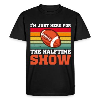 Football Je ne suis là que pour le spectacle de la mi-temps - T-shirt Premium bio Homme - noir - Devant - Nico (187cm)