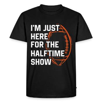 Football Je ne suis là que pour le spectacle de la mi-temps - T-shirt Premium bio Homme - noir - Devant - Nico (187cm)