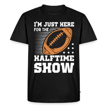 Football Je ne suis là que pour le spectacle de la mi-temps - T-shirt Premium bio Homme - noir - Devant - Nico (187cm)