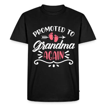 Mamie 2023 Annonce Grossesse Grand-mère - T-shirt Premium bio Homme - noir - Devant - Nico (187cm)