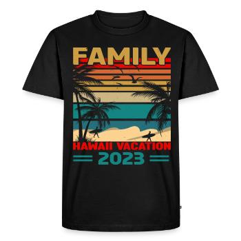 Family Hawaii Vacation 2023 Beach In Hawaii - Men's Premium Organic T-Shirt - black - Front - Nico (187cm)
