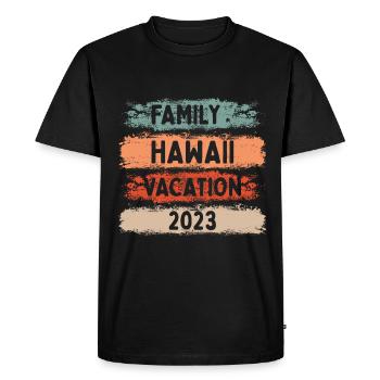 Family Hawaii Vacation 2023 Beach In Hawaii - Men's Premium Organic T-Shirt - black - Front - Nico (187cm)