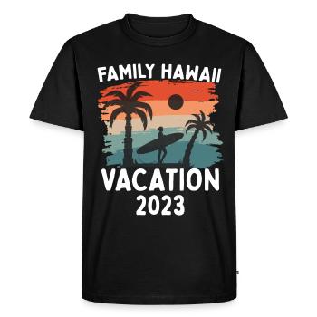 Family Hawaii Vacation 2023 Beach In Hawaii - Men's Premium Organic T-Shirt - black - Front - Nico (187cm)