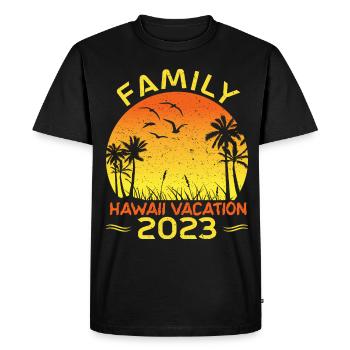 Family Hawaii Vacation 2023 Beach In Hawaii - Men's Premium Organic T-Shirt - black - Front - Nico (187cm)