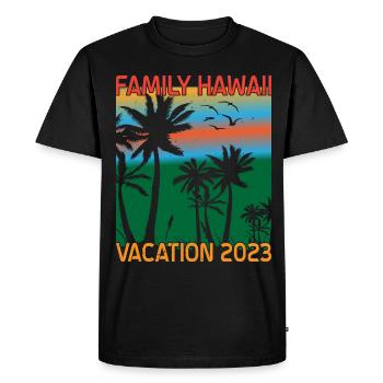 Family Hawaii Vacation 2023 Beach In Hawaii - Men's Premium Organic T-Shirt - black - Front - Nico (187cm)