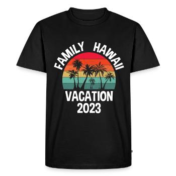 Family Hawaii Vacation 2023 Beach In Hawaii - Men's Premium Organic T-Shirt - black - Front - Nico (187cm)