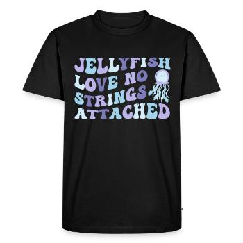Méduse Méduse Océan Créatures Marines Motif - T-shirt Premium bio Homme - noir - Devant - Nico (187cm)