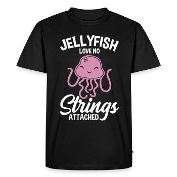 Méduses Méduses Ocean Sea Life Motif - T-shirt Premium bio Homme - noir - Devant - Nico (187cm)