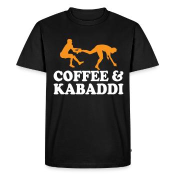 Café et Kabaddi Indian Game Sports d’équipe - T-shirt Premium bio Homme - noir - Devant - Nico (187cm)