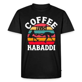 Café et Kabaddi Indian Game Sports d’équipe - T-shirt Premium bio Homme - noir - Devant - Nico (187cm)