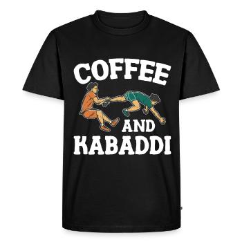 Café et Kabaddi Indian Game Sports d’équipe - T-shirt Premium bio Homme - noir - Devant - Nico (187cm)