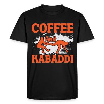 Café et Kabaddi Indian Game Sports d’équipe - T-shirt Premium bio Homme - noir - Devant - Nico (187cm)
