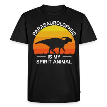 Dino Parasauolophus Dinosaure - T-shirt Premium bio Homme - noir - Devant - Nico (187cm)