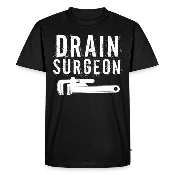 Tuyauteurs, plombiers, poseurs de coques, ouvriers de la construction - T-shirt Premium bio Homme - noir - Devant - Nico (187cm)