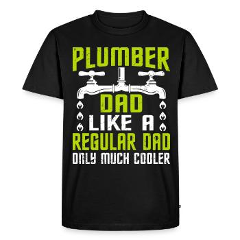 Pipe fitters, plumbers, shell layers, construction workers - Men's Premium Organic T-Shirt - black - Front - Nico (187cm)