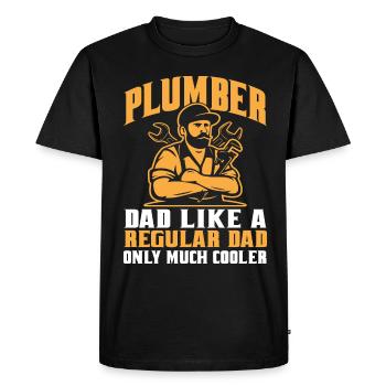 Tuyauteurs, plombiers, poseurs de coques, ouvriers de la construction - T-shirt Premium bio Homme - noir - Devant - Nico (187cm)