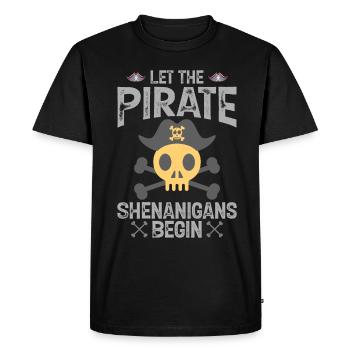 Piraten - Spielereien Crossbones Freebooter - Men's Premium Organic T-Shirt - black - Front - Nico (187cm)