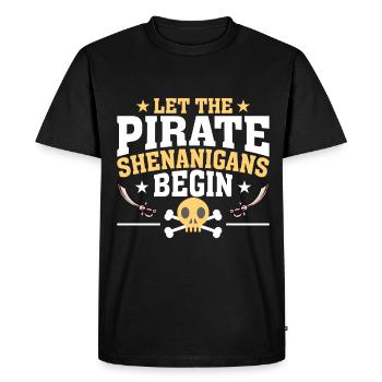 Piraten - Spielereien Crossbones Freebooter - Men's Premium Organic T-Shirt - black - Front - Nico (187cm)