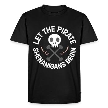 Piraten - Spielereien Crossbones Freebooter - Men's Premium Organic T-Shirt - black - Front - Nico (187cm)