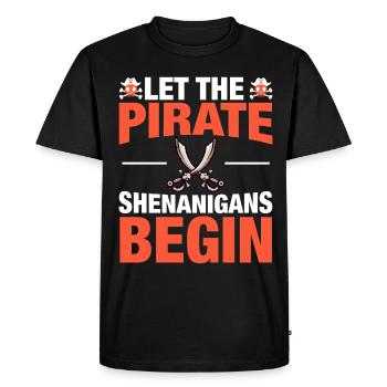 Piraten - Spielereien Crossbones Freebooter - Men's Premium Organic T-Shirt - black - Front - Nico (187cm)
