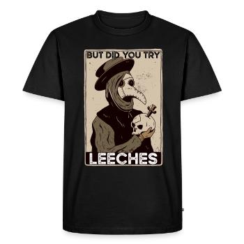 Peste Docteur Médecin médiéval Docteur Docteur Docteur - T-shirt Premium bio Homme - noir - Devant - Nico (187cm)