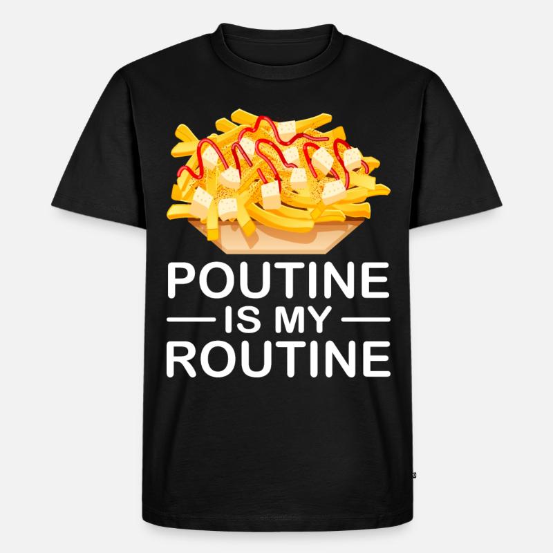 Poutine Canada Restauration rapide spécialisée - T-shirt Premium bio Homme - noir