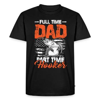 Papa Vêtements de pêche Cadeau de fête des pères - T-shirt Premium bio Homme - noir - Devant - Nico (187cm)