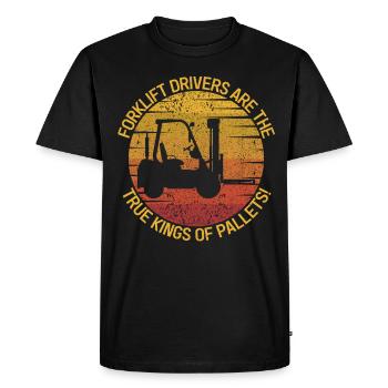 Forklift Driver Forklift Forklift Driver - Men's Premium Organic T-Shirt - black - Front - Nico (187cm)