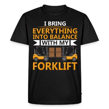 Forklift Driver Forklift Forklift Driver - Men's Premium Organic T-Shirt - black - Front - Nico (187cm)