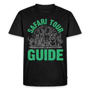 Safari Faune Afrique Le Big 5 Zoologie - T-shirt Premium bio Homme - noir - Devant - Nico (187cm)