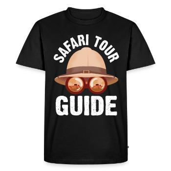 Safari Faune Afrique Le Big 5 Zoologie - T-shirt Premium bio Homme - noir - Devant - Nico (187cm)