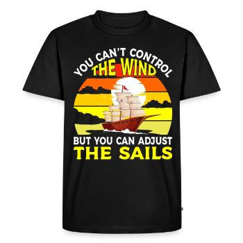 Captain Boat License Sailing Boat - Men's Premium Organic T-Shirt - black - Front - Nico (187cm)
