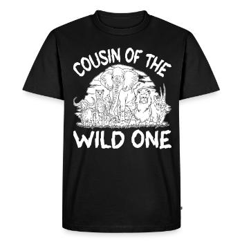 Safari Faune Afrique Le Big 5 Zoologie - T-shirt Premium bio Homme - noir - Devant - Nico (187cm)